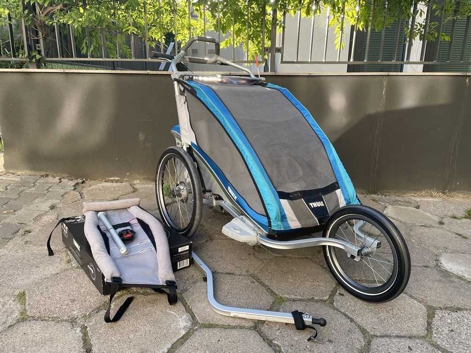 Thule Chariot CX2 – b. dobry stan + jogging kit + hamak dla niemowlaka
