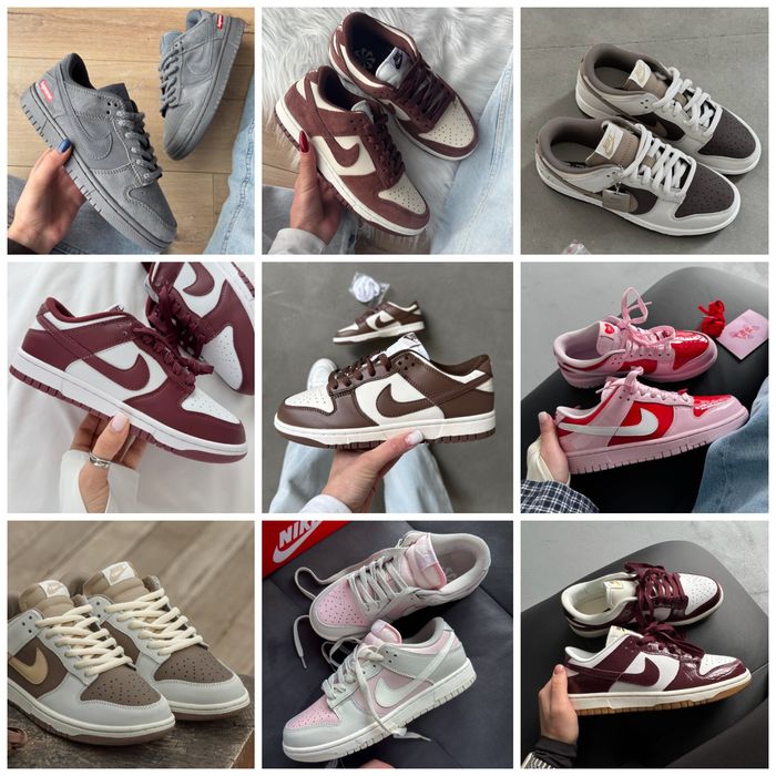 р36-45 Кросівки Nike Dunk Low Black white Brown grey