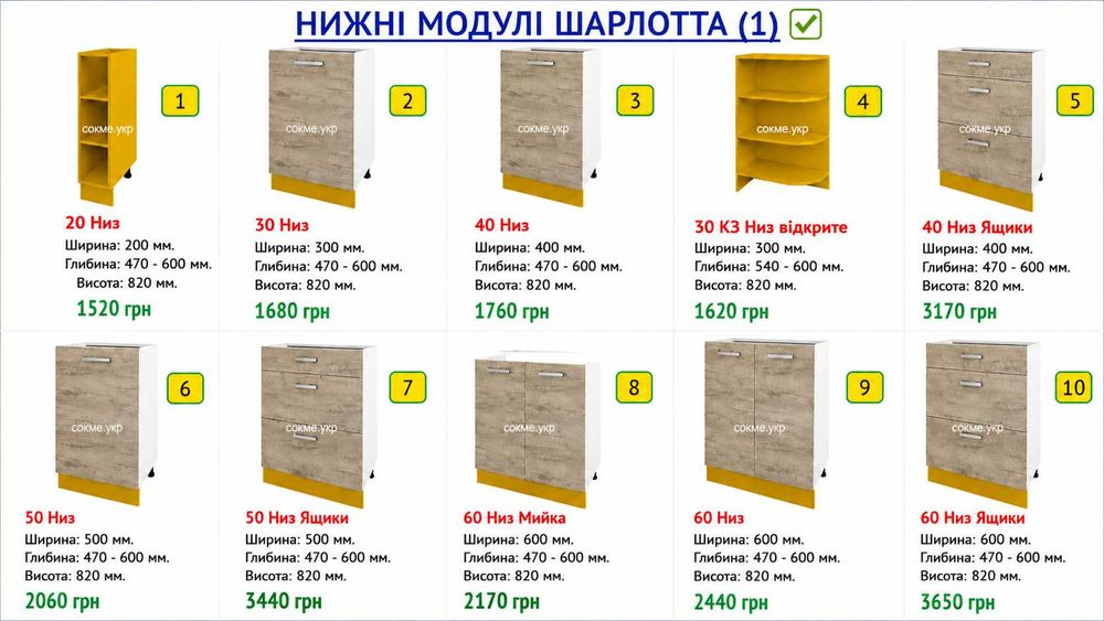 Кухни модульные со склада. Разные цвета. Быстрая доставка.