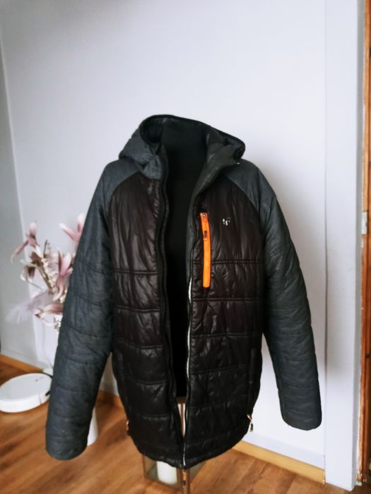 Kurtka meska 4F kaptur szara pikowana 2XL