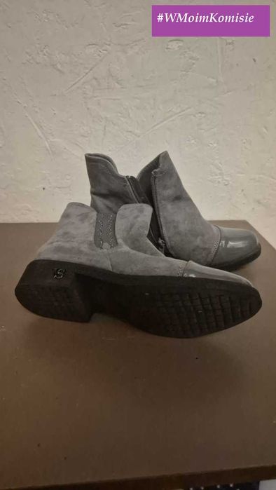 Wiosenno jesienne  eleganckie buty - botki  rozm 36-36.5