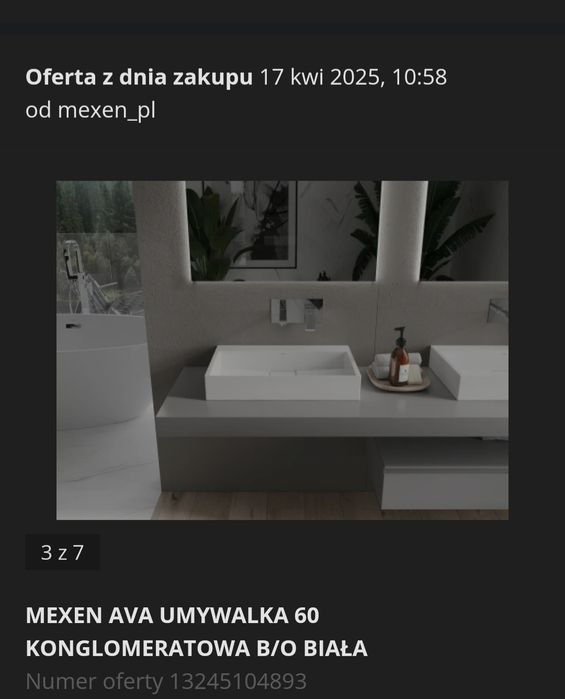 NOWA Umywalka nablatowa konglomerat 60cm