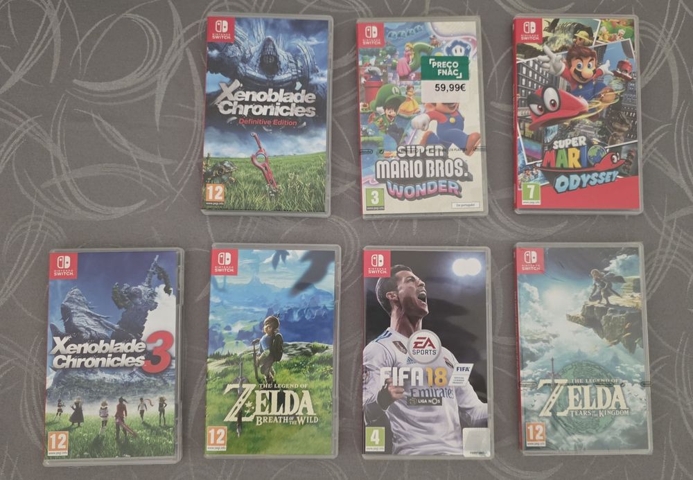 Vendo vários jogos Switch