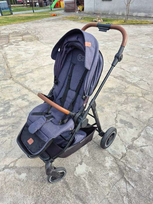Wózek spacerowy przód / tył, spacerówka Kinderkraft All Road Imperial Blue + ocieplacz z mufkami