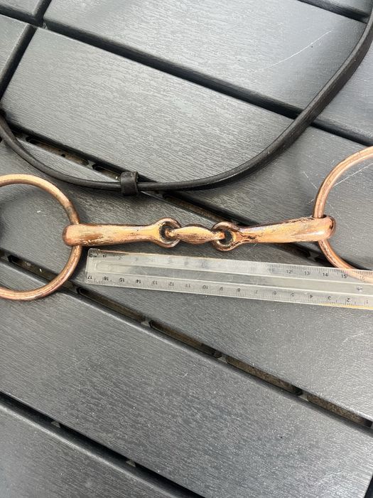 Anatomiczne ogłowie Loesdau Rosegold + wodze + wędzidło COB