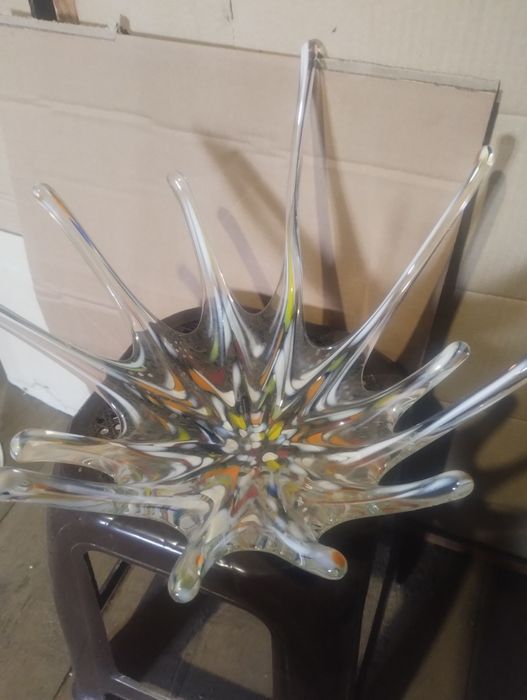 Ваза скляна гутнє скло