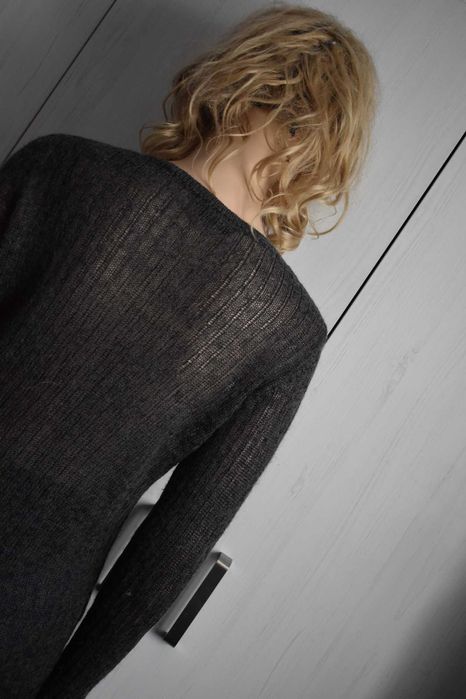 Sweter wełniany 38 M wełna moher Gant cienki dłuższy tunika ciepły