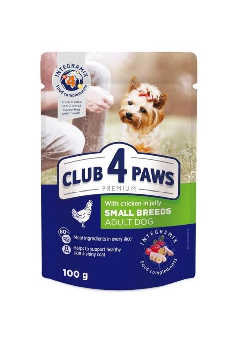 Вологий корм в паучах Клуб 4 лапи