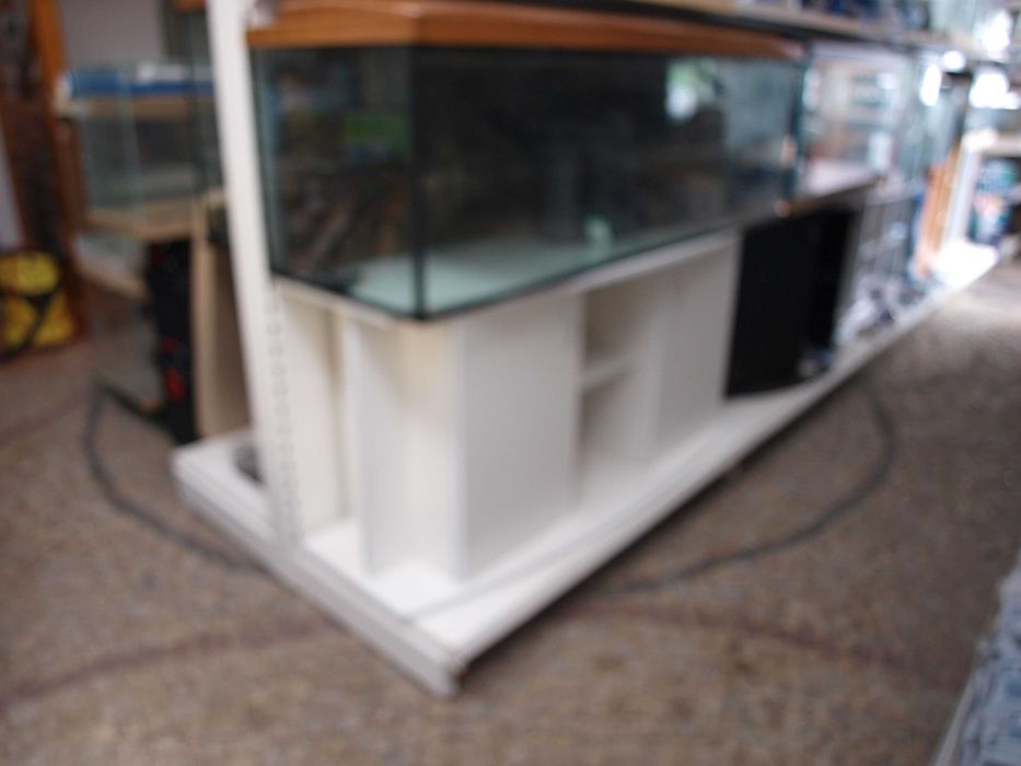 Szafka biała do akwarium 150x50x70 Profilowana