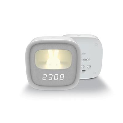 Budzik z nocnym króliczkiem LED PURE FNL-06 AURORA