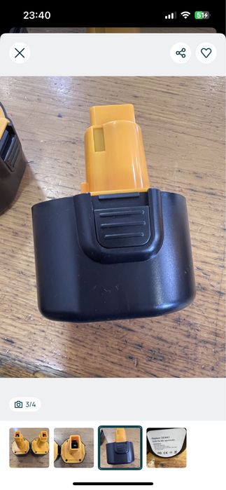 Bateria DeWalt DE9061 9.6V 4800mAh - NOVO