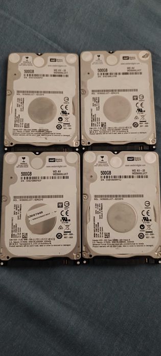 4 discos rígidos 500gb wd 2.5 sata