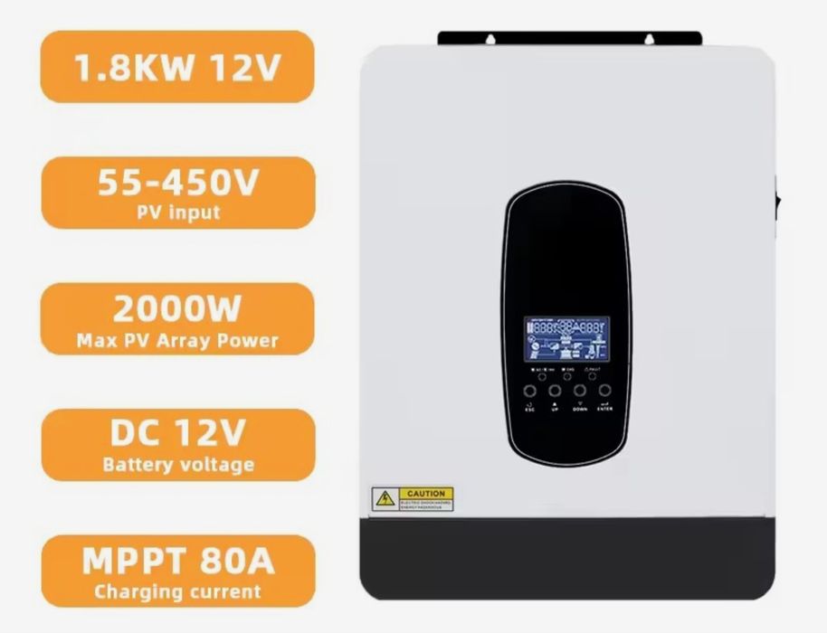 В НАЛИЧИИ Гибридный солнечный инвертор 12v 1800w