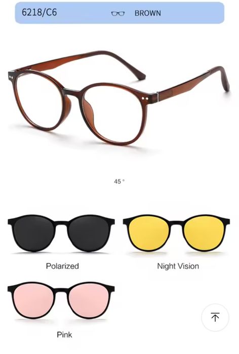 Oprawki korekcyjne brązowe 51-18 z 3  nakładkami