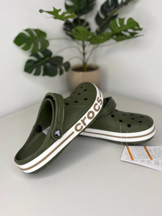 Чоловічі Крокси Баябенд Crocs Bayaband Army Crean