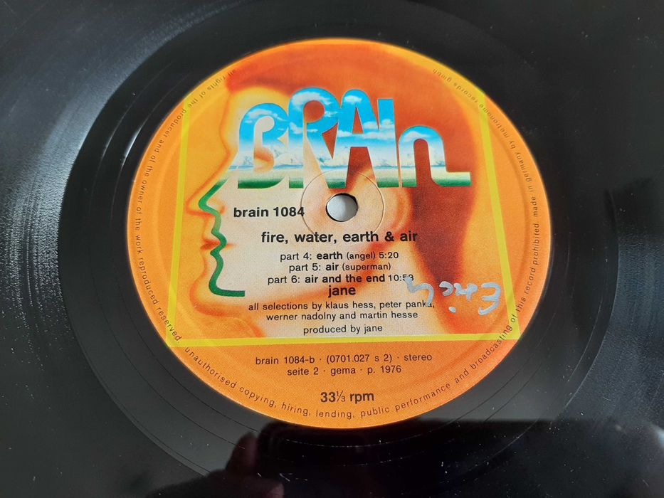 Jane - Fire, Water, Earth & Air - Germany - Vinil LP