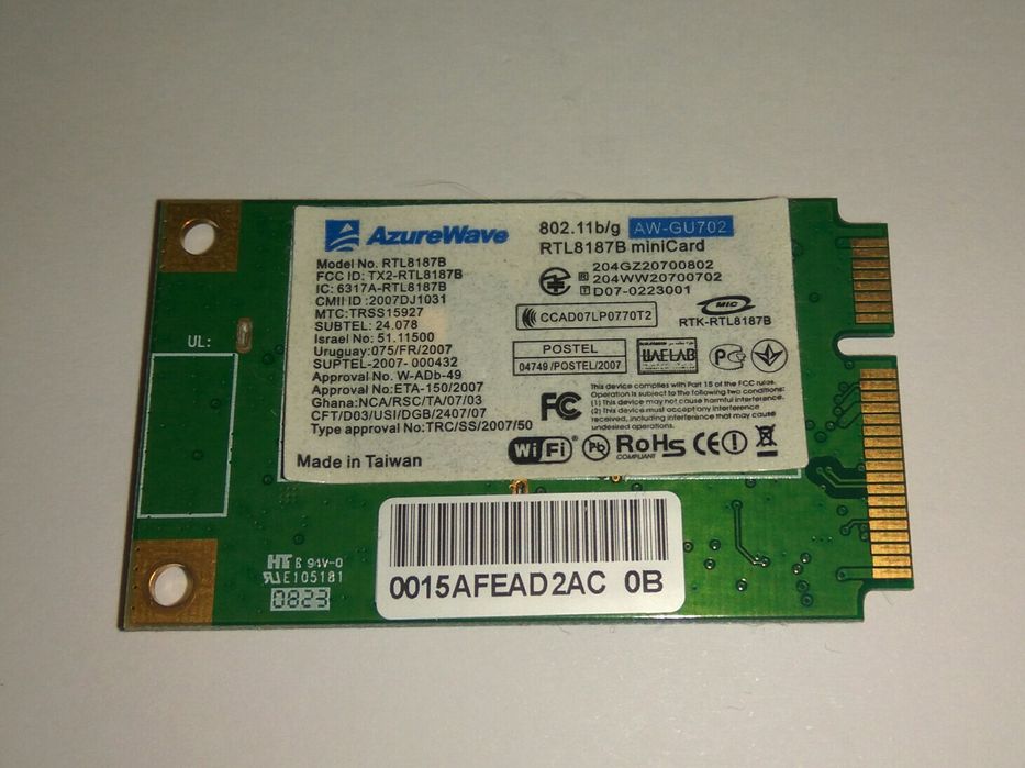 Mini PCI-E WiFi Network Card 802.11 b/g64730024478338121