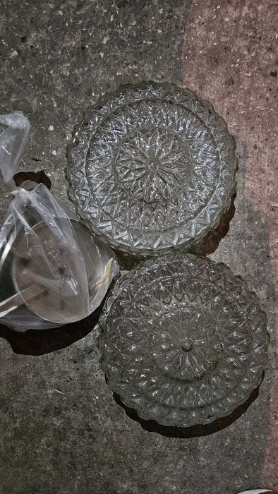 Klosze kryształowe lampy dwie szt