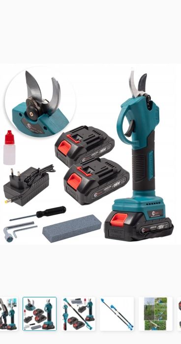 Sekator piła akumulatorowa  na wysięgniku sztycy xxxl 4szt akumulatoró