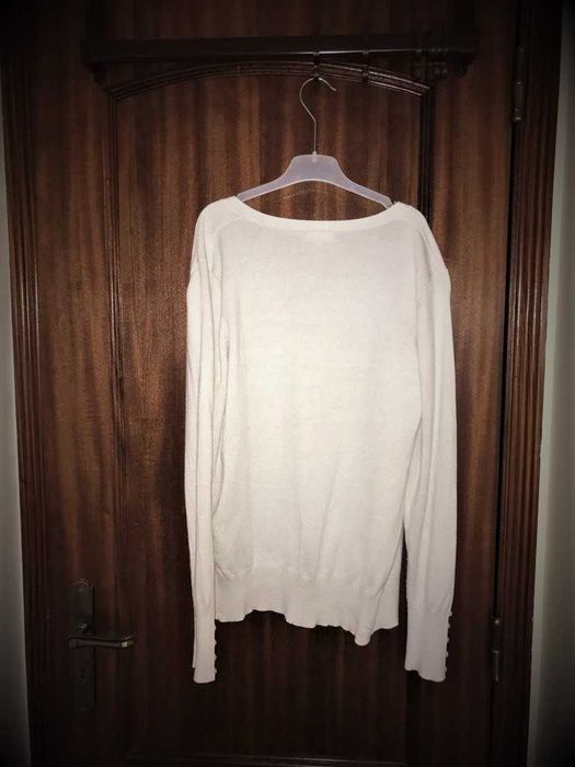 Vestido florido Cetim Sem Manga Decorado com Laço/Casaco Branco Malha