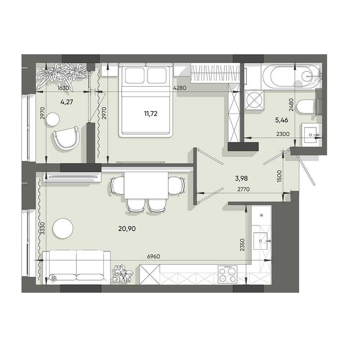 Продаж 1-кімнатної квартири | 46,3 м² | Без Комісії вул.Стрийська