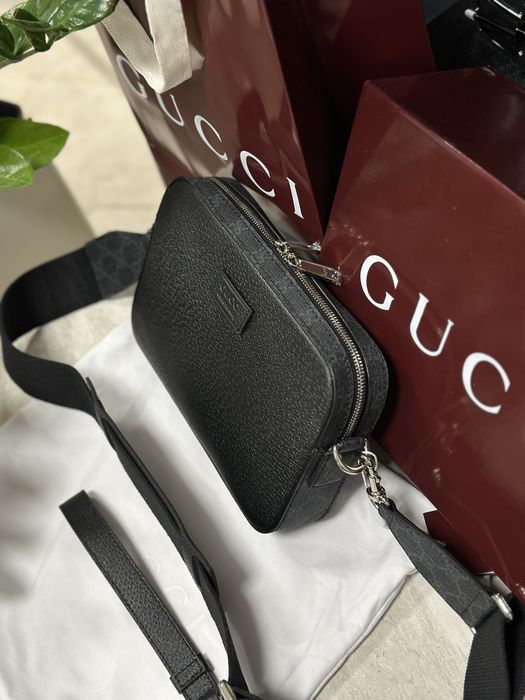 Сумка Gucci повний комплект бутика чоловіча  сумка через плече шкіра канва
