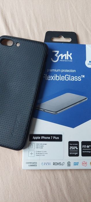 Etui spigen oraz szkło 3mk premium protection iPhone 7 plus