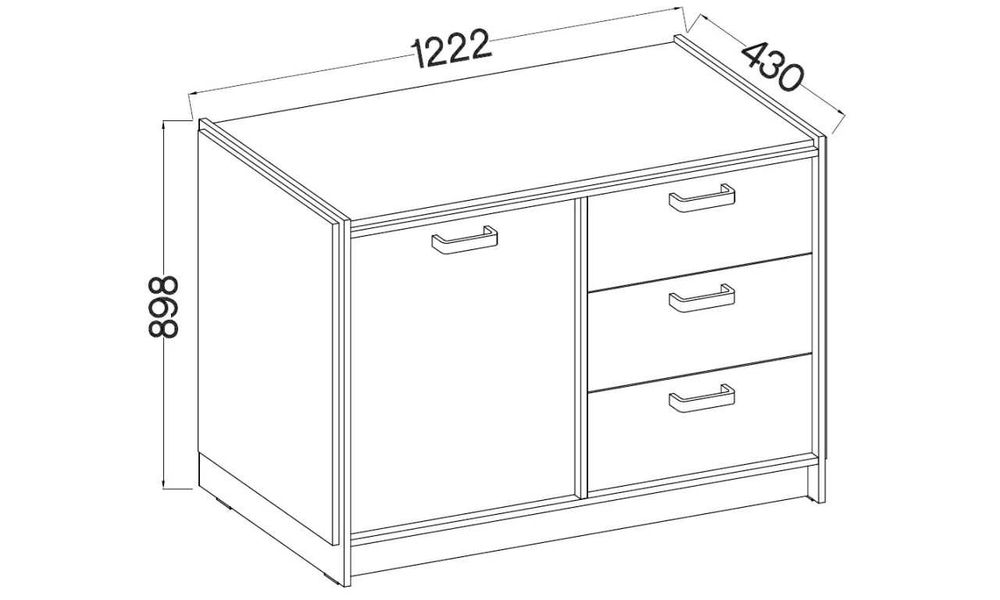 Nowa Komoda 122 cm Dostępna Od Ręki