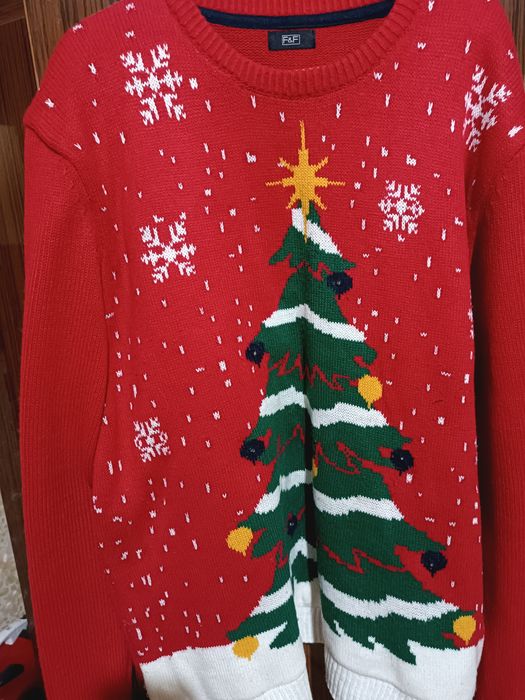 Светр новорічний, великий розмір, батал