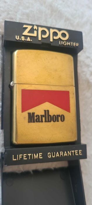 Zapalniczka Zippo Marlboro Brass Czerwony Dach 1990r.