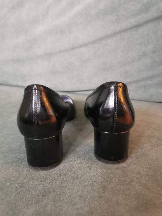 Czółenka 7 mil czarne r. 37 jak nowe!