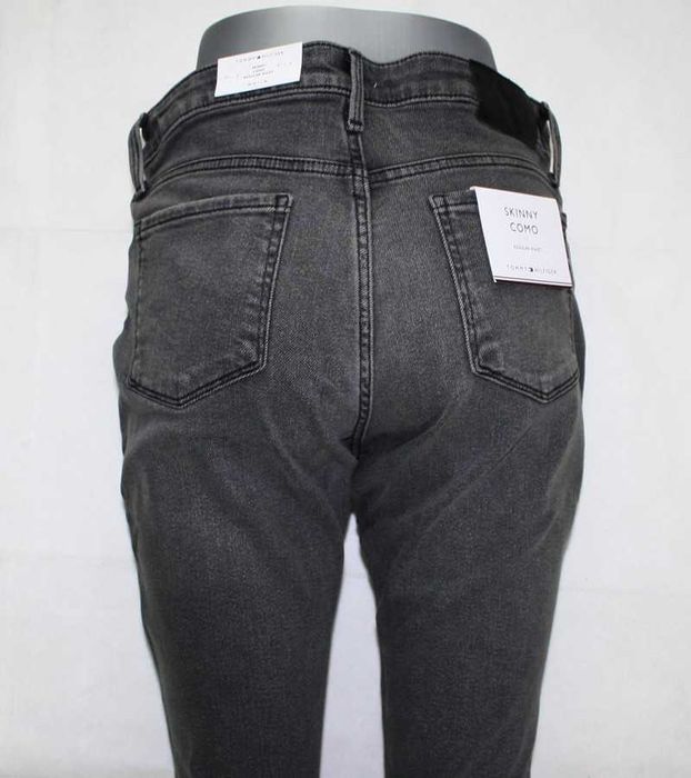 Damskie jeansy Tommy Hilfiger Como - Skinny szare nowe oryg. - W33/L30