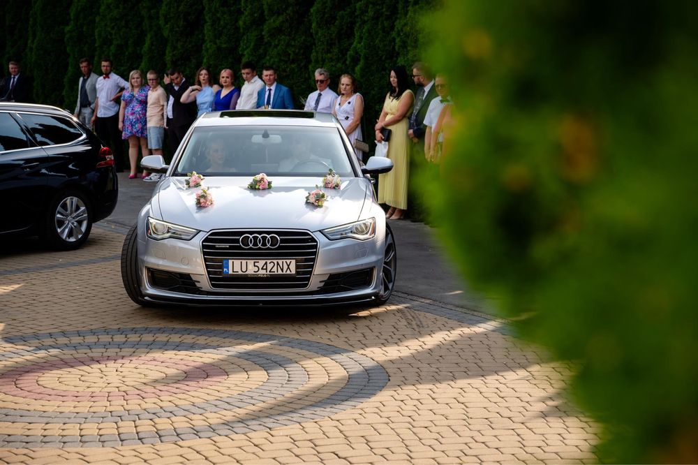 Auto do ślubu, imprezy okolicznościowe, piękna limuzyna Audi A6 S6 C7