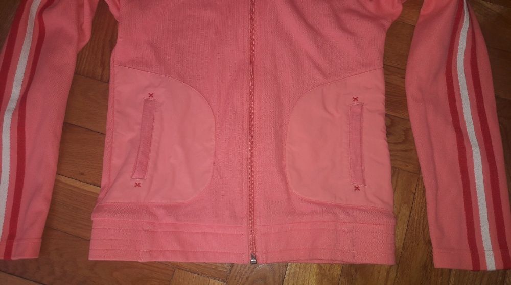 Różowa rozpinana bluza dresowa adidas 152 XS