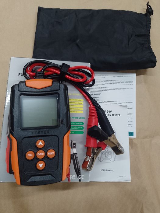 Tester do Akumulatorów Baterii 12V 24V CYFROWY FOXSUR FBT200 3Ah - 200