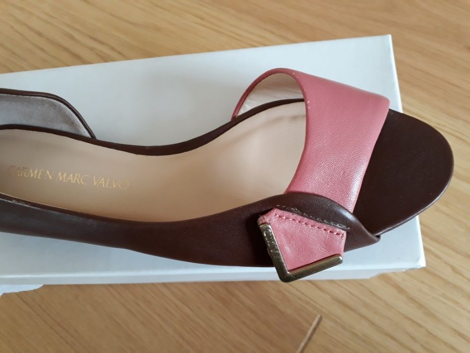 Кожаные босоножки Carmen Marc Valvo MARTA Flat - р. 37