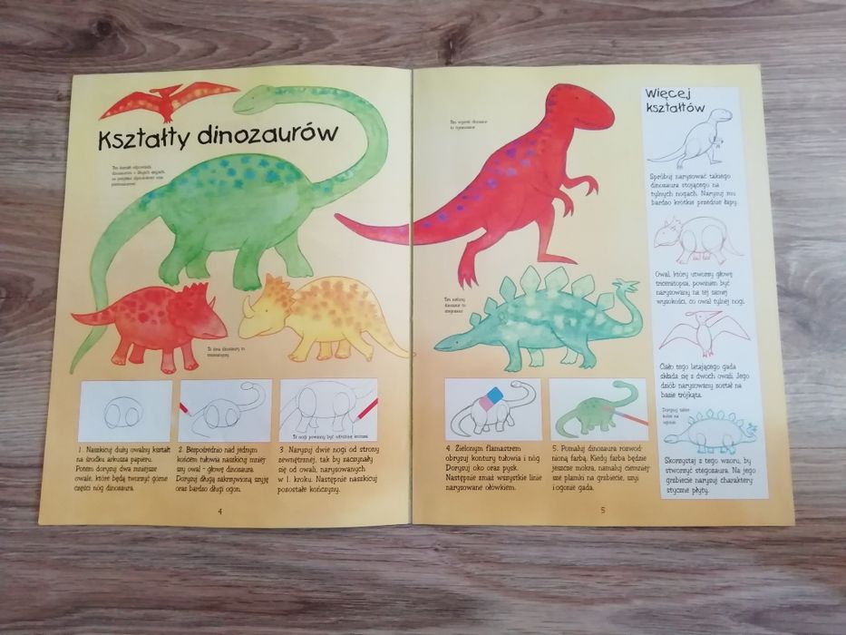 Jak rysować Dinozaury + 150 naklejek