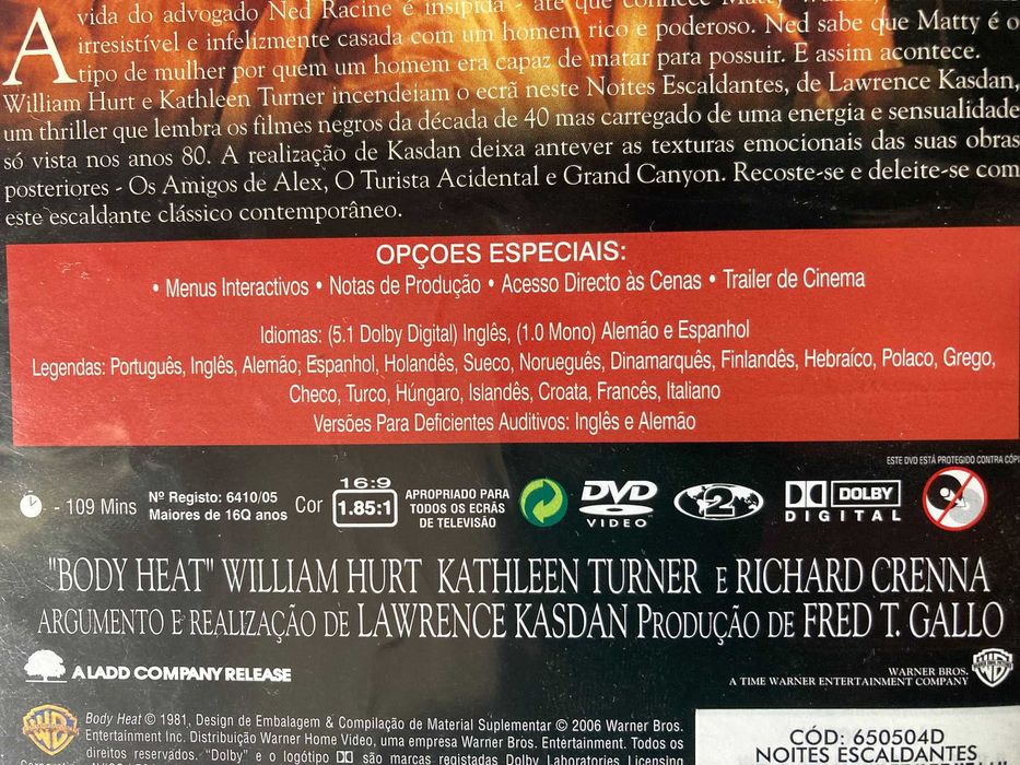 [DVD] Noites Escaldantes (Body Heat)