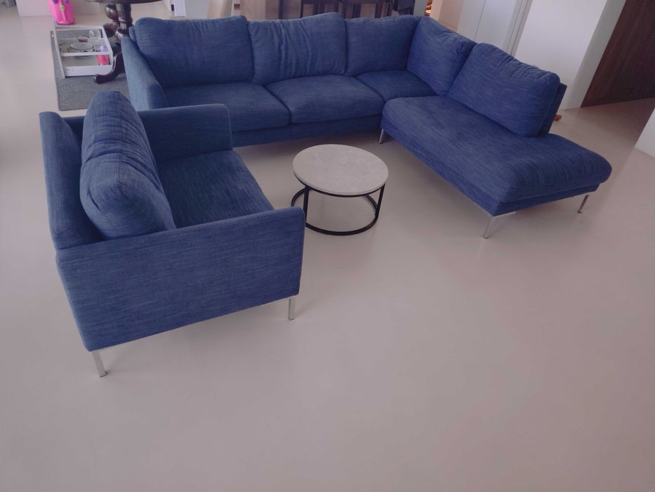 Duży narożnik z fotelem