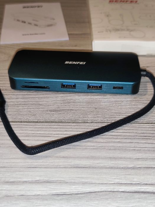 BENFEI USB-C MST HUB Adapter 8w1 – HDMI, USB 3.0, PD, SD/TF, Ethernet
