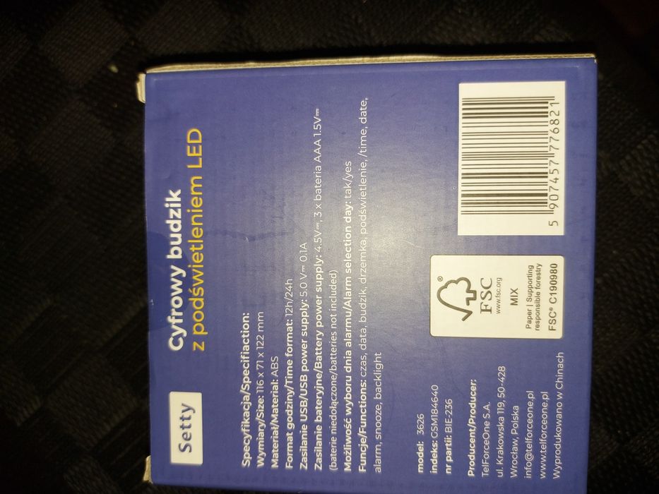 Budzik Zegar cyfrowy