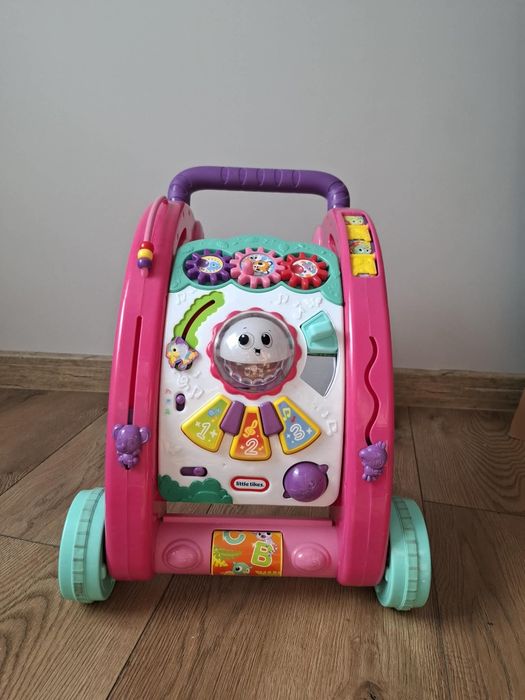 Little Tikes, chodzik i stół aktywności, 3w1, różowy
