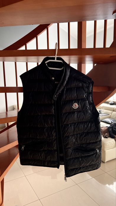Moncler Vest Gui Gilet czarna kamizelka bezrękawnik