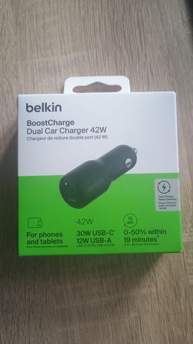 Ładowarka samochodowa belkin boostcharge