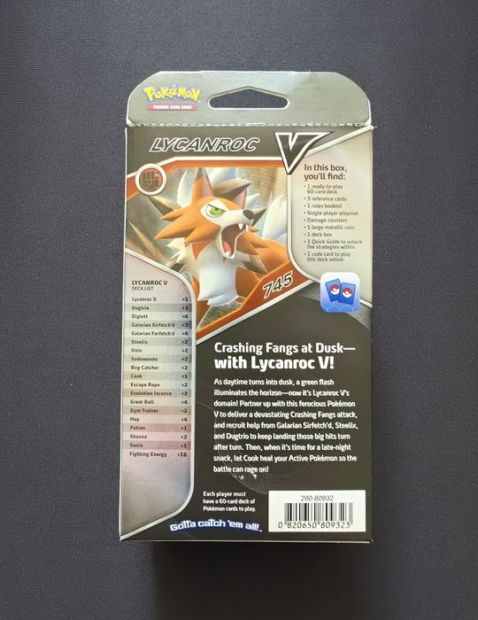 Karty Pokémon TCG: Lycanroc V Battle Deck – Nowy, Zafoliowany (ENG)
