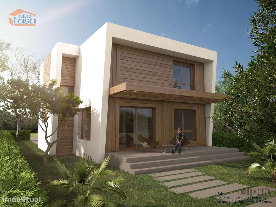 Lote Terreno centro Canelas construção Moradia 4 Frentes