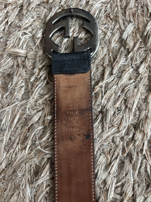 Pasek Gucci Interlocking G Leather Belt Rozmiar 85 / 34