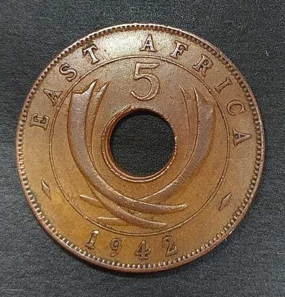 África Oriental 5 Cents - George VI 1942