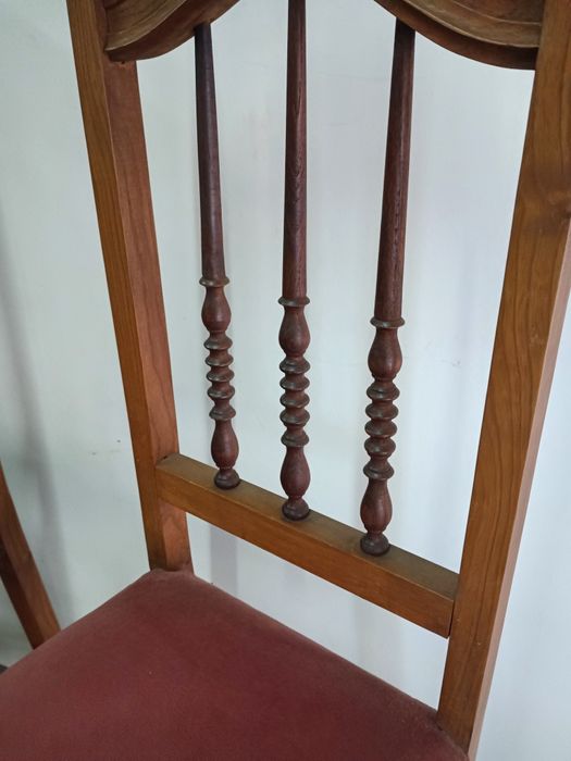 Cadeiras de quarto em madeira maciça , tecido em veludo lavável, exemp