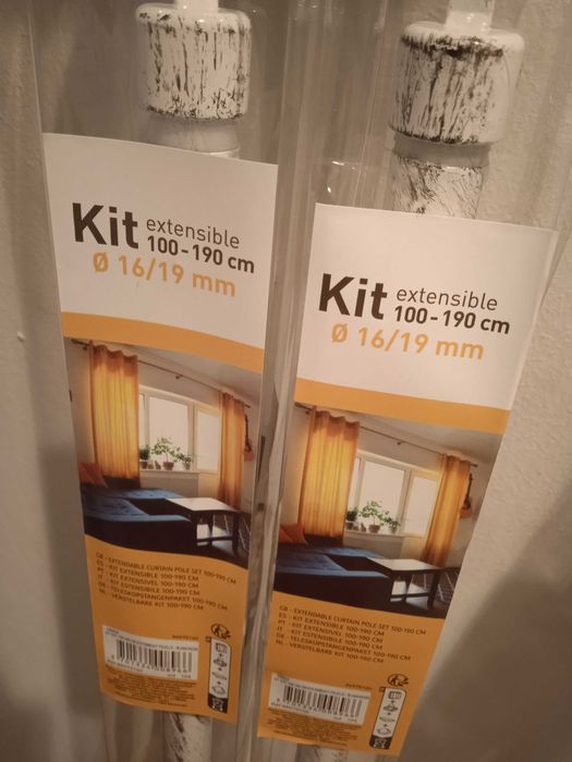 Varões extensíveis NOVOS/embalados